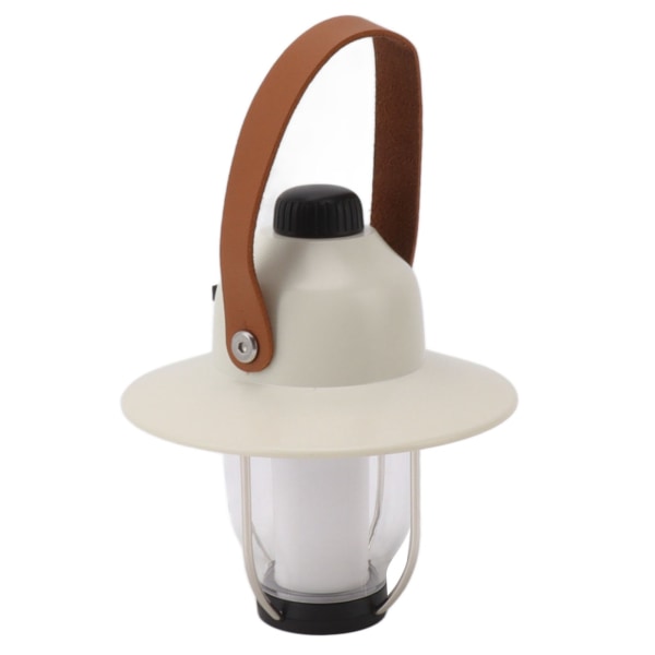 Campinglampa Tallkottdesign USB-laddning LED 3-färgsbelysning Lykta Tältlampa för utomhusbruk Vit