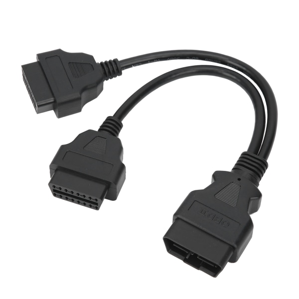 16-pins OBD2-kabel 1-til-2 forlengelsessplitter bildiagnosekoblingsadapter 11,8 tommer forlengelseslengde