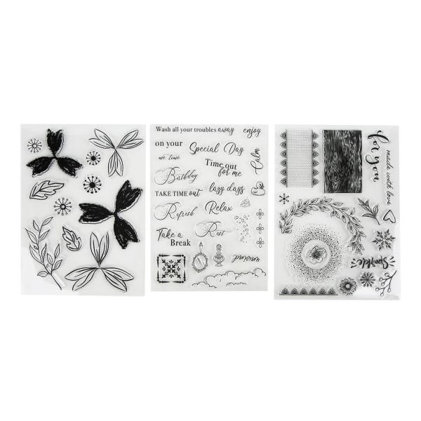 Läpinäkyvät postimerkit korttien tekeminen kohokuvioitu leikekirja Käsitilin leima Kumileimasin koristelu