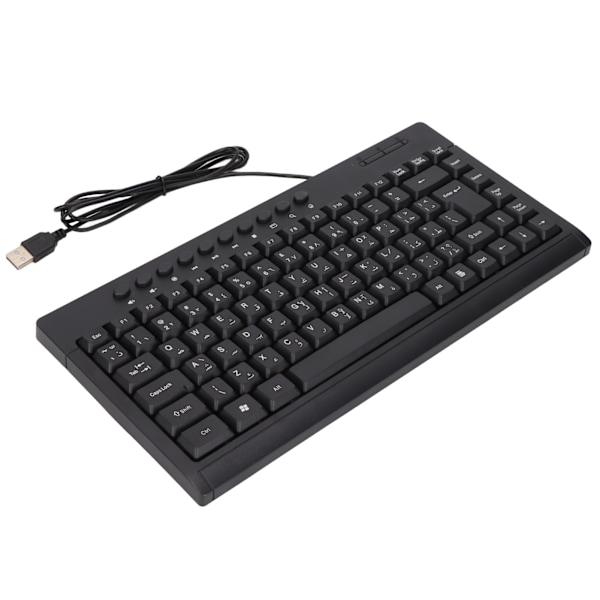Mini Tangentbord Hemmakontor Skrivbordsdator Laptop 95 Tangenter Svart Mini Trådbundet USB Enkelt Litet Tangentbord Arabiska