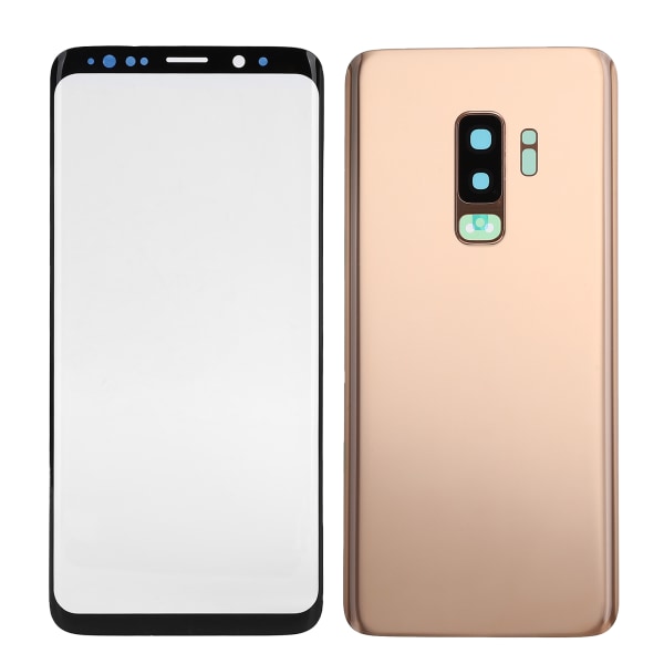 Telefon Bakre Bakre Cover Framskärm Set för Samsung S9+ G965 (Guld)