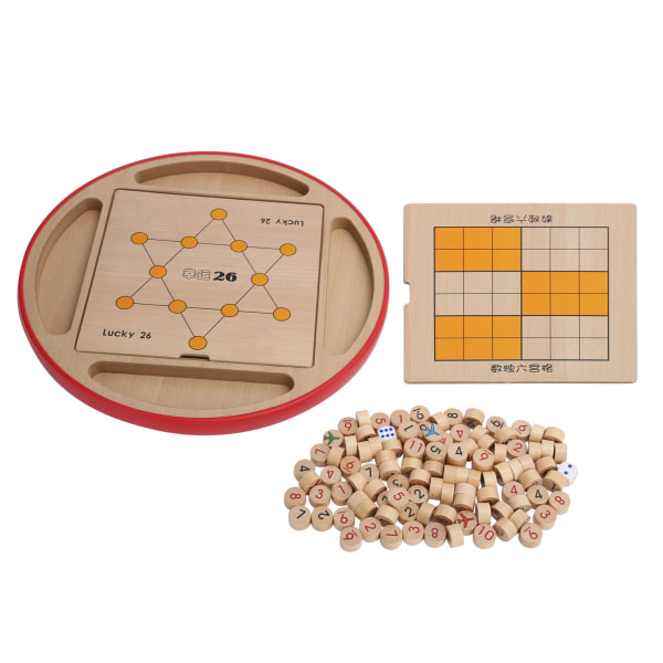 5 i 1 Sudoku schackbräde Trä Multifunktionellt pedagogiskt pusselspel leksak för barn