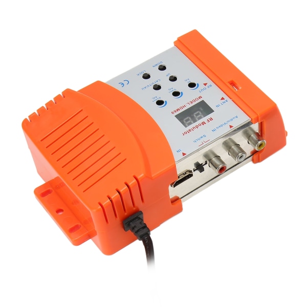 Digitaalinen RF-modulaattori PAL NTSC -formaatin HD-multimedialiitännälle ja AV-RF-muunnin kotitelevisioon AC 90-240V EU-pistoke