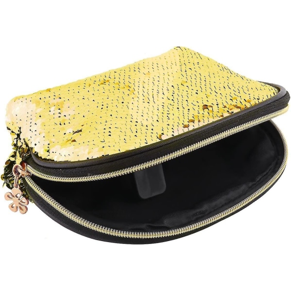 Mermaid Sequin Shell Bag Diy Glitter Käännettävä kosmeettinen käsilaukku, kultaa ja hopeaa pink