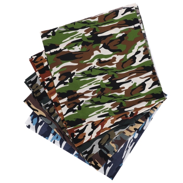 5 st bomullstyg 5 färger kamouflage poplin DIY handgjorda patchwork syhantverk 48x48cm