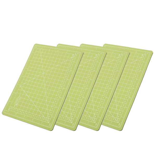 4st Skärmatta A5 Grön Modell Cut Pad Papper Gummi Stämpel Gravyr Skala Board