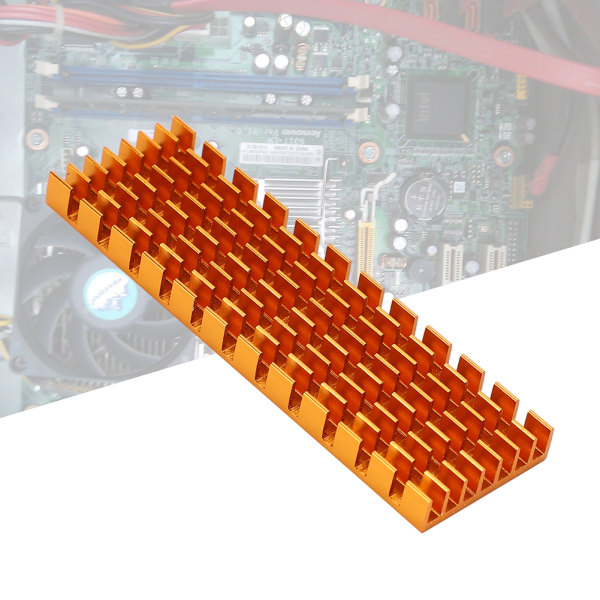 M.2 SSD 2280 PCIE Solid State Drive jäähdytyslevyn jäähdytysripa 70x22x6mm pöytäkoneille Golden