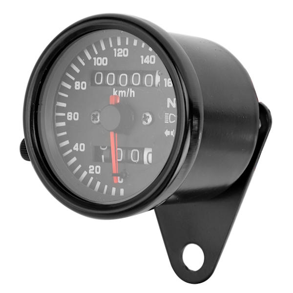 Motorcykel Instrument Digitalt Display Omdrejningstæller Speedometer Kilometertæller Sort