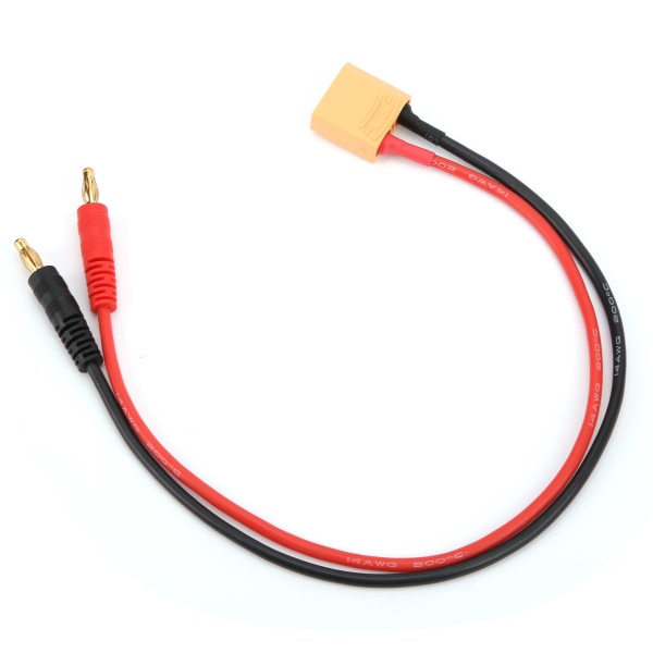 30cm XT90 Hanadapter till 4mm Bananplugg 14AWG Adapterkabel för B6 LiPo Batteriladdare