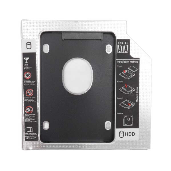 Universal 9,5 mm:n 2,5 tuuman SATA–SATA 2. SSD HDD -kiintolevykotelo, alumiiniseoksesta valmistettu SSD-muunnin CD-DVD-ROM-asemapaikkaan