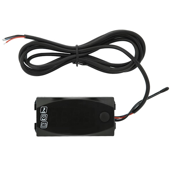 3-i-1 Motorcykel LED Voltmeter Termometer Elektronisk Klocka Mätare IP67 Vattentät Mätare 6V-30V