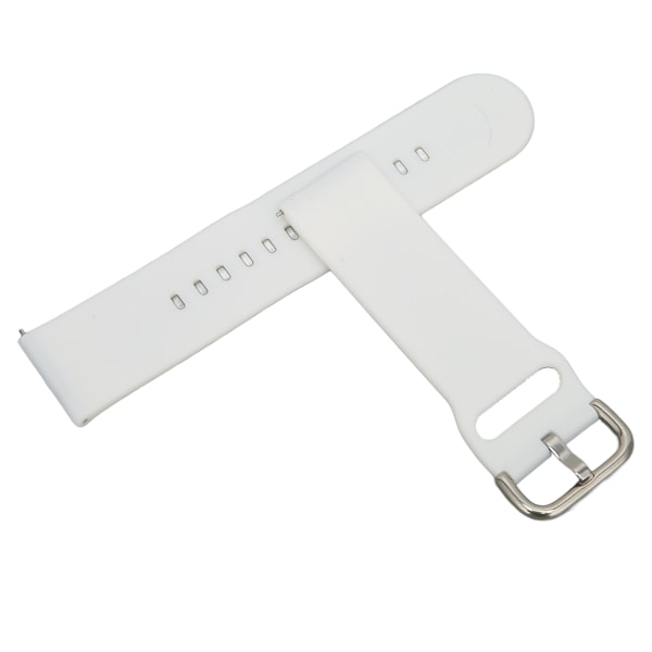 22mm Bløde Silikon Hurtigudløsningsremme til Huawei Watch 3/GT 3/2 Justerbar Silikon Urrem Hvid
