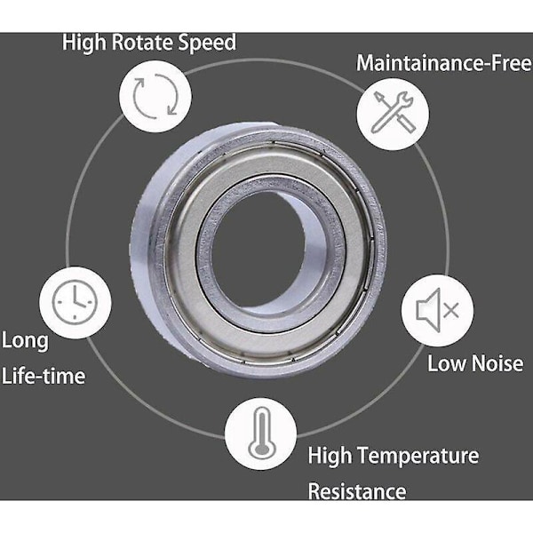 608 ZZ Kuglelager - Pakke med 20 | Metall Dobbelt Avskjermet | Miniatyr Dypspor | Skateboard, 3D-skriver | 8x22x7mm
