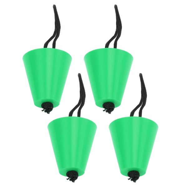 4 kpl Scupper Plug Kit -sarja joustavilla silikoni-tyhjennysaukoilla Stopper Bung Universal kajakille kanooteille Green