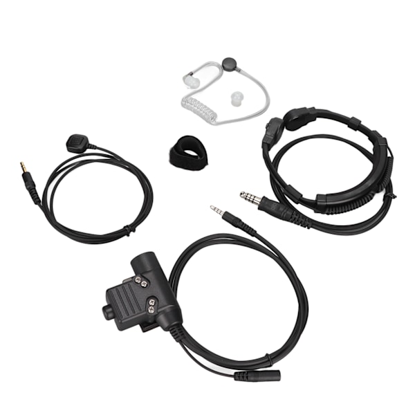 7,1 mm Teleskopisk Halsmikrofon Headset Fingermikrofon U94 PTT Akustisk Tub Hörsnäcka för 3,5 mm Mobiltelefonkontakt