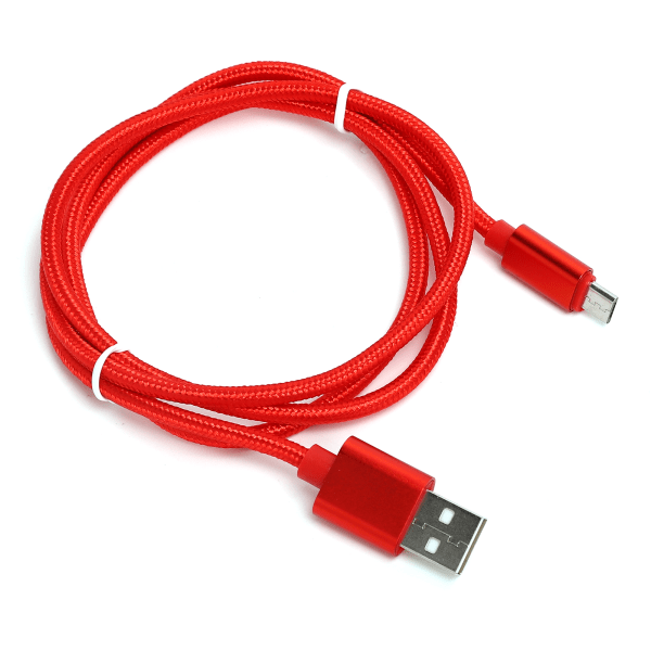 1M Heavy Duty flätad USB laddare Laddningskabel Data Sync Laddningskabel Ledning RedMicro USB