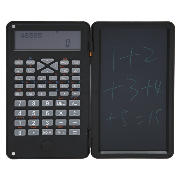 Laskin kannettavalla kannettavalla 10-numeroisella LCD-näytöllä Tieteellinen laskin koulun toimiston kokouksiin ja perheen mustaan