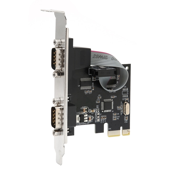 PCIE 2-portars seriellt expansionskort RS232 9PIN WCH382L Chip Adapter för Windows98/98SE/OS X