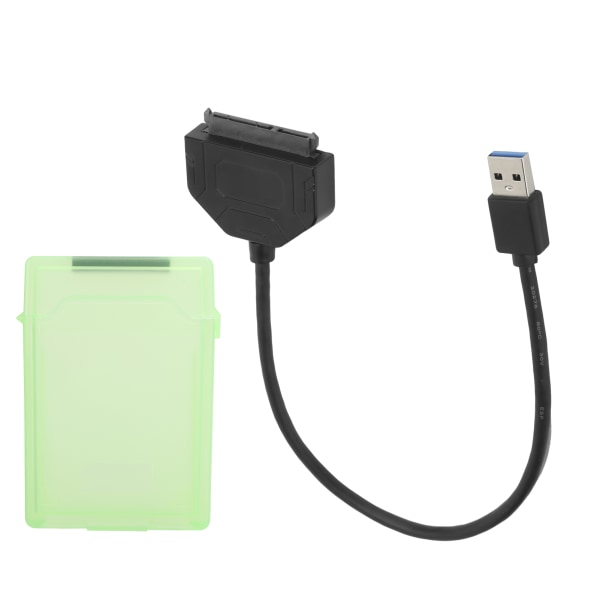 2.5in SATA USB 3.0 Adapter SSD HDD Harddisk Kabel Computertilbehør Beskyttelsesboks (grøn)