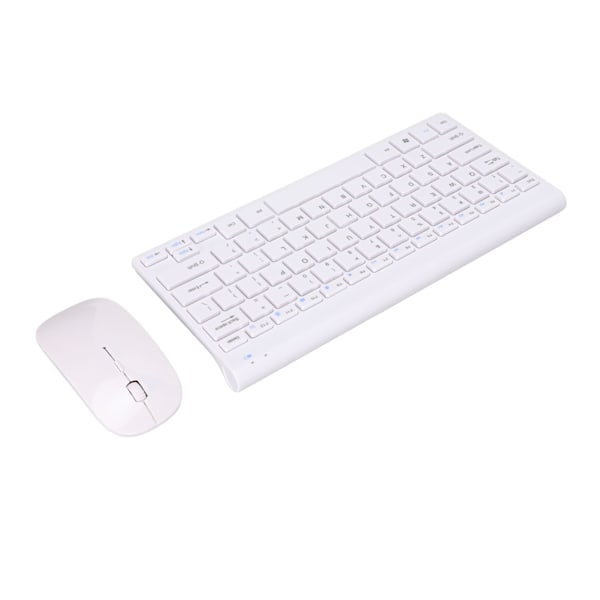 Trådlöst tangentbord och musset 10 meter överföring Intelligent sömn Ergonomisk design 2.4G USB tangentbord och musset Vit