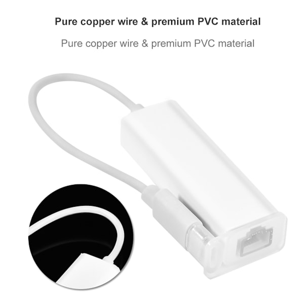 USB-C til RJ45 Ethernet-adapter til MacBook USB-C bærbare computer