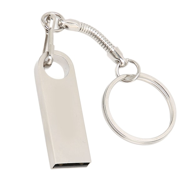 USB Flash Disk Usb2.0 TypeC Mobiltelefon Datamaskin Dobbelt Bruk U Disk Høyhastighets Flash-stasjon med nøkkelring (256 GB Sølv)