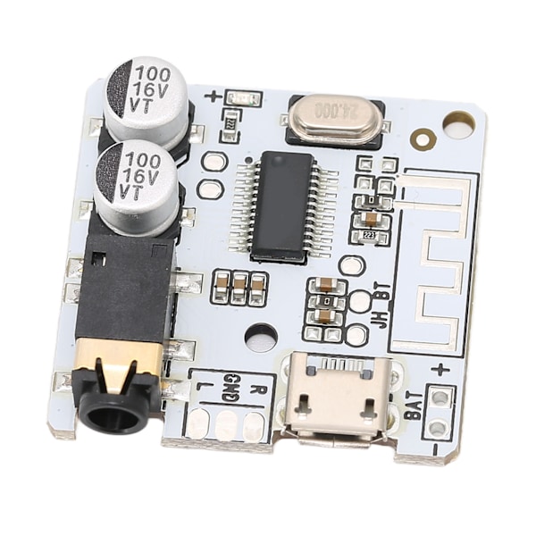 Bluetooth-äänivastaanotinkortti, häviötön stereodekoodaus, DIY-autokaiutinmoduuli LED-merkkivalolla, 3,7–5 V