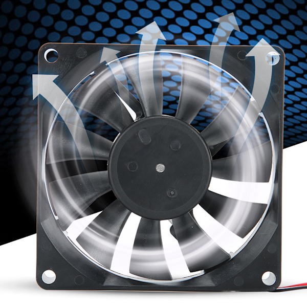 Kjølefan for serverboks - 8 cm, 24V, 0,26A, 4800 RPM