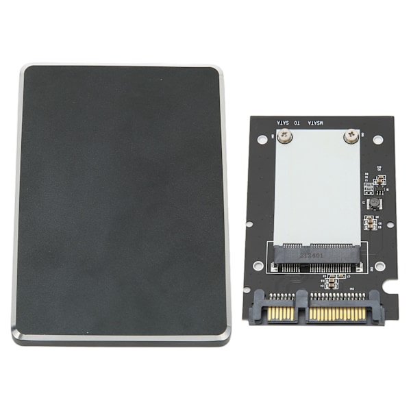 SSD-kotelo MSATA - SATA III 2,5 tuuman kokoinen, kokonaan alumiinista valmistettu, Plug and Play SSD-sovitinlaatikko, kiintolevysovitinlaatikko