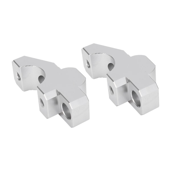 2 stk. Styrforhøjer Monteringsklemme CNC Aluminium Legering Erstatning for YAMAHA Tracer 900/GT 2015‑2019 Sølv