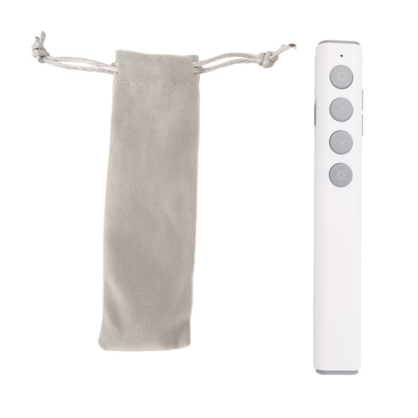 Presentation Clicker 98,4ft Control Range RF 2,4GHz Plug and Play Wireless Presenter Remote for Keynote for PPT White