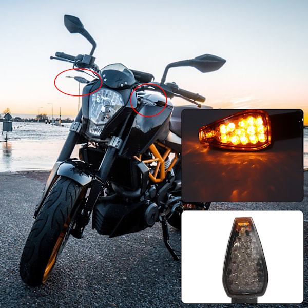 4kpl LED-vilkkulamppu moottoripyörään, crossipyörään, yleismallinen