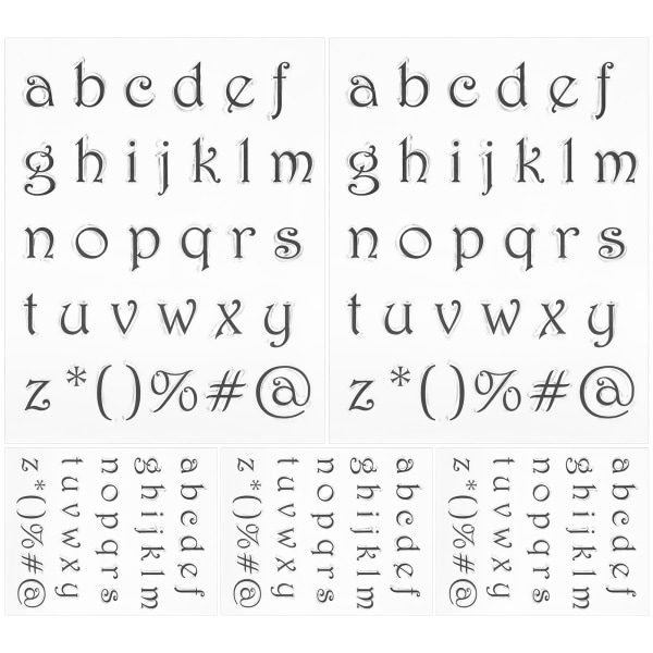 5 stk gjennomsiktig stempel TPR DIY Journal Scrapbooking, små bokstaver alfabetet klar gummi T1764