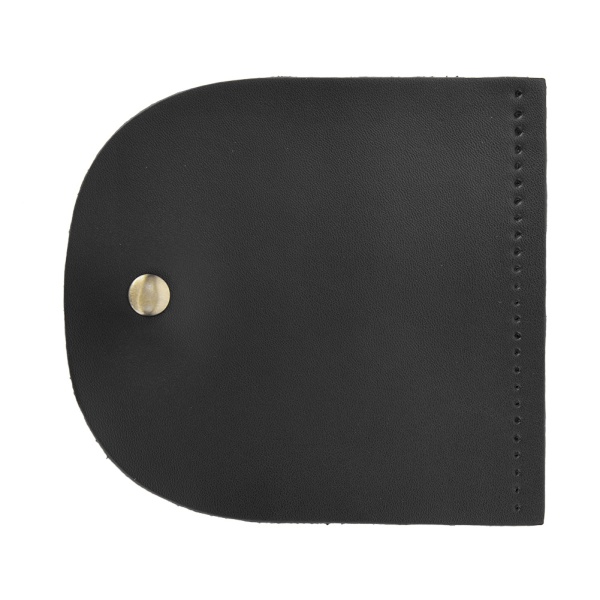 Taske Flip Cover Split Læder Magnetisk spænde DIY Håndlavet håndtaske dele med bronze tilbehør 12,6x13,7 cm (sort)