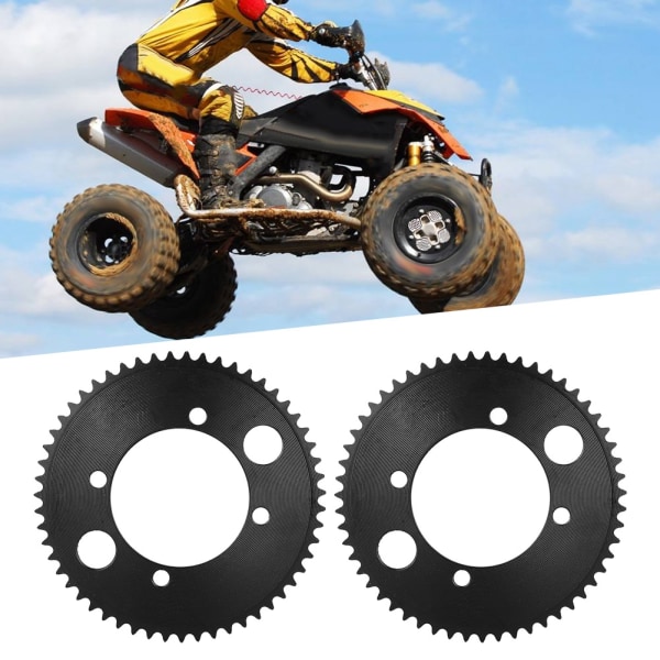 2stk 25H 55T 54mm Tand Baghjul Passer til 47cc 49cc Mini Motorcykel ATV Quad Bike Sort