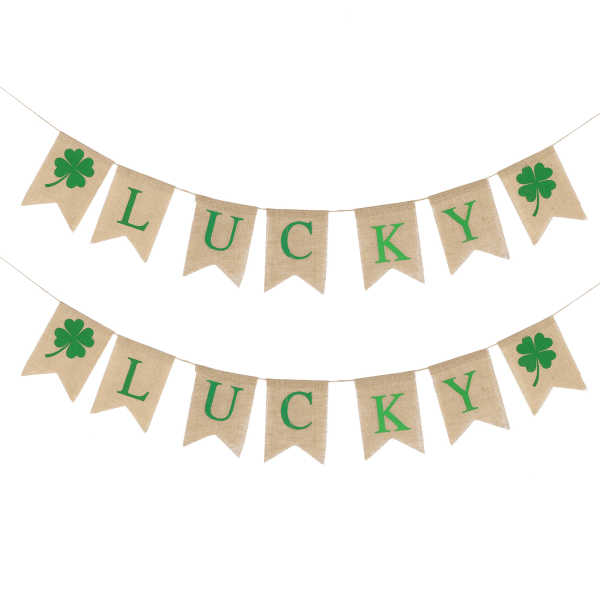 Säkkikangasviirilippu Lucky Clover Irish Festival Seinään ripustettava banneri Tee-se-itse kodinsisustus