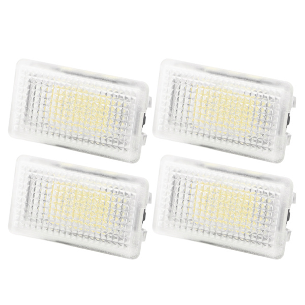 4 st LED-lampor för interiör Bagage Frunk Dörr Pöl Fotutrymme Lampa Kit Ersättning för Tesla Model 3 Y S X Vit