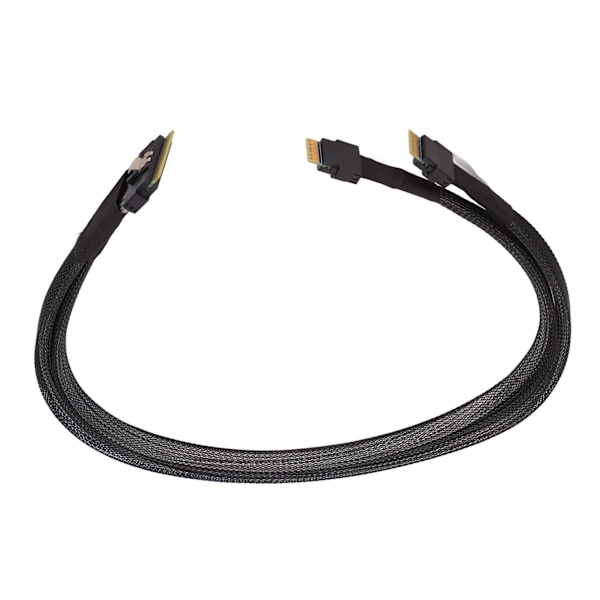 Mini SAS-kabel 24 Gbps snabb överföring SATA/ATA-gränssnitt 0,5 m längd SFF8654 8I till 2xSFF8654 4I-kabel