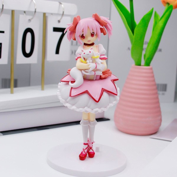 Magical Girl Madoka Dockor Runt Häxa Kaname Madoka Anime Vacker Flicka Sekundära Modell Ornament