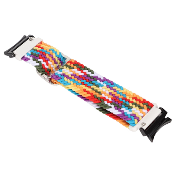 Urremærke Elastisk Nylon Flettet Justerbar Håndledsrem Armbånd Urrem til Galaxy Watch 4 Farverig