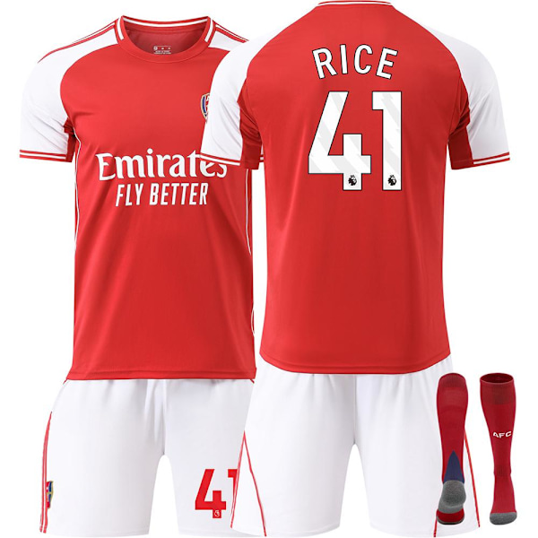 24-25 41 Arsenal ny hjemmebane fodbolduniformer, træningsuniformer til børn og voksne M