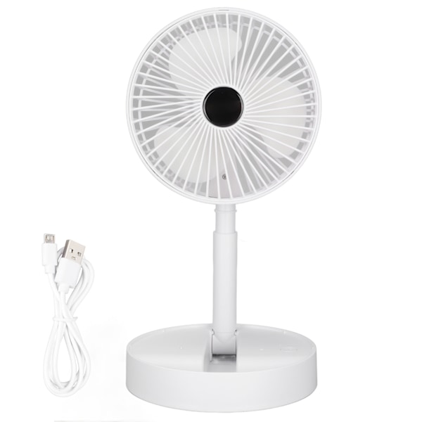 Desk Folding Fan 3 Speed Silent Adjustable Height Angle USB Battery Powered Small Table Fan for Bedroom Office Outdoor