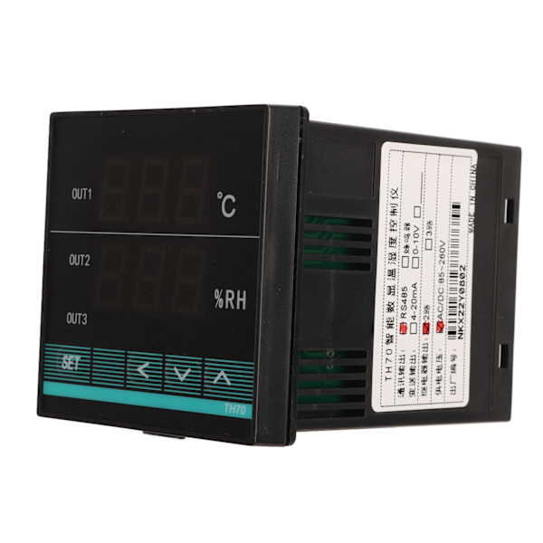 Temperaturregulator med dobbelt display, digitalt fugtighedstermostat, konstant fugtighedsregulator med alarmfunktion