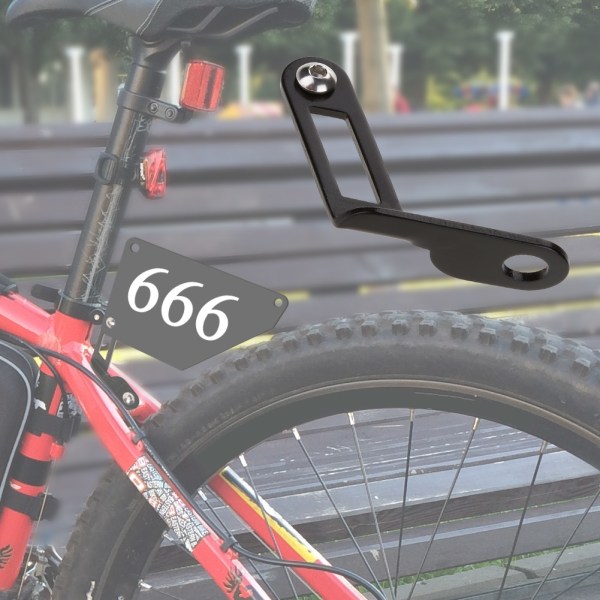 ZTTO slitesterk aluminiumslegering sykkel sykkelløp nummerplate holder brakettfeste (svart)