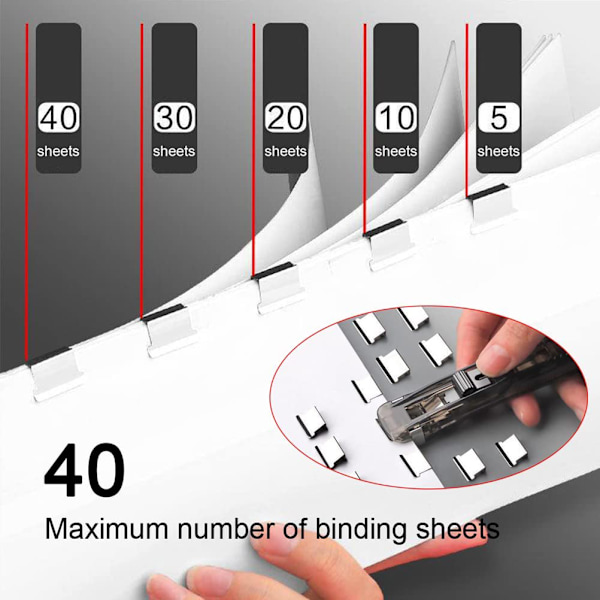 Transparent Akryl Häftapparat Mini Push Häftapparat Set med 50 Återanvändbara Häftklamrar för Kontor Hem Skola Förnödenheter