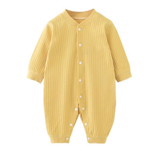 Baby Pyjamas Onesie Långärmad Bomulls-Pyjamas Unisex En-Delad Sovkläder för Pojkar Flickor 80