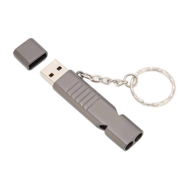Whistle USB-nøglehuller i aluminium, vandtæt USB-flashdrev, USB2.0 Flash-hukommelseskort med nøglering, sort, 256 GB