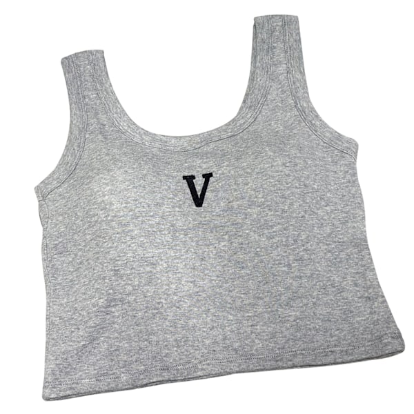 Naisten hihaton lyhyt tank top muodikas minimalistinen rento Lady tank top rintaliivinsuojalla kesää varten vaaleanharmaa vapaa koko (40‑65kg / 88.2‑143.3lb )