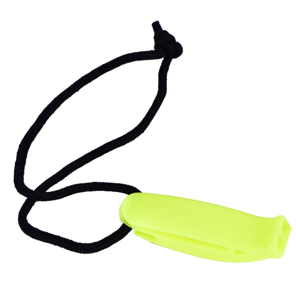 Høyt survival Safety Emergency Rescue Whistle for Dykking Vandring Camping (gul og grønn)