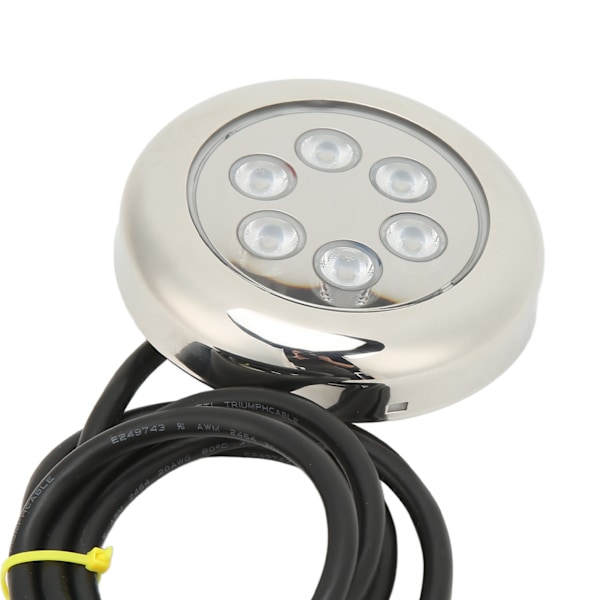 3,5in LED Undervandslys Overflademontering IP68 Vandtæt 12V‑24VDC til Yacht Marine Båd Blåt Lys 4W